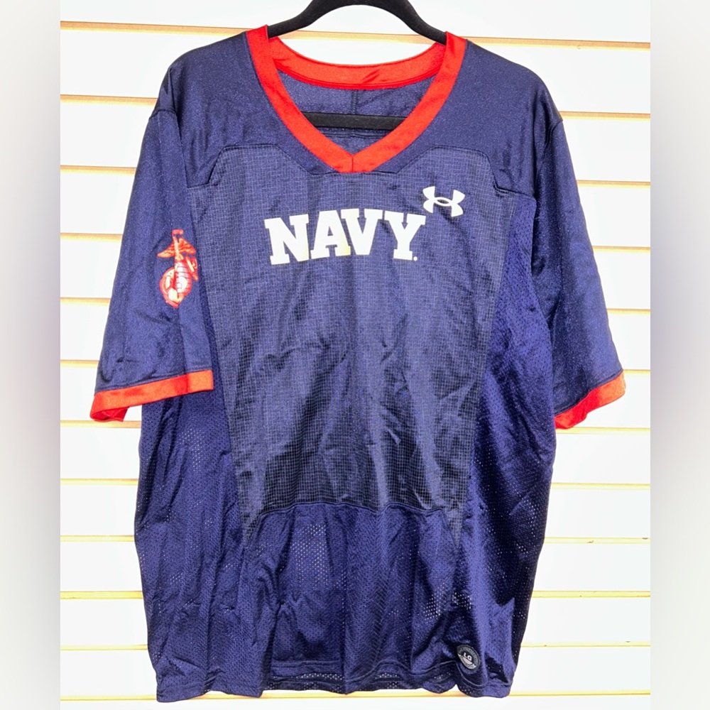 Official Team Issued Under Armour Navy Jersey - Size Large - NWT